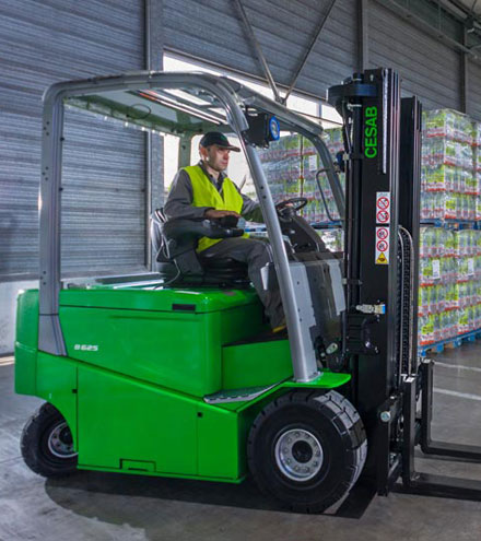 green forklift